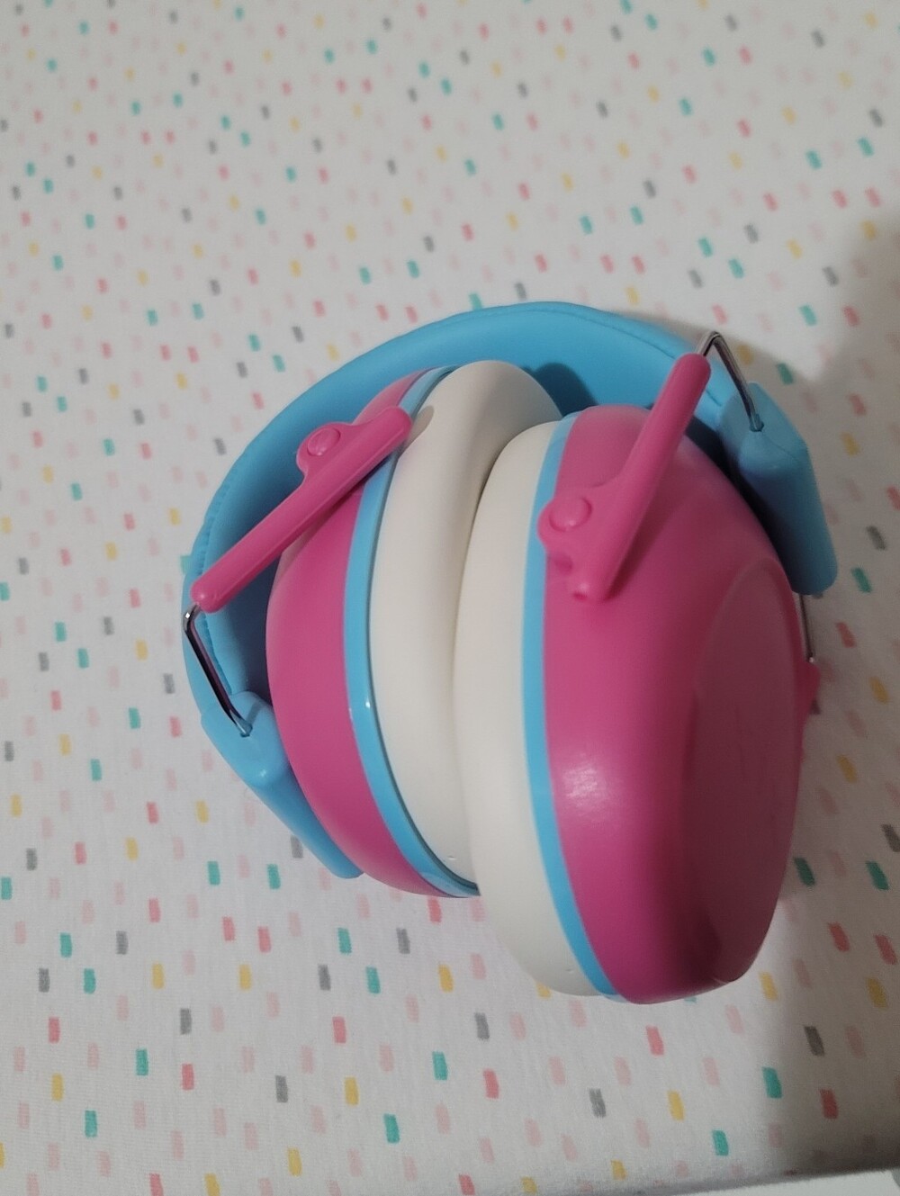 Kids Over-Ear Muffs Loud Noise in Pink, Blue & White For Kids 2 Years Old